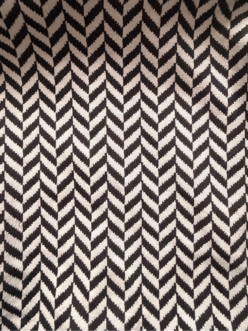 Eva Mendes NY&Co Black & White Chevron Belted Peplum Top - Picture 9 of 13